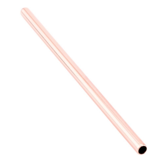 Set 2 Copper Toned Stainless Steel Short Cocktail Straws Cocktails Mixed Drinks - Picture 9 of 9